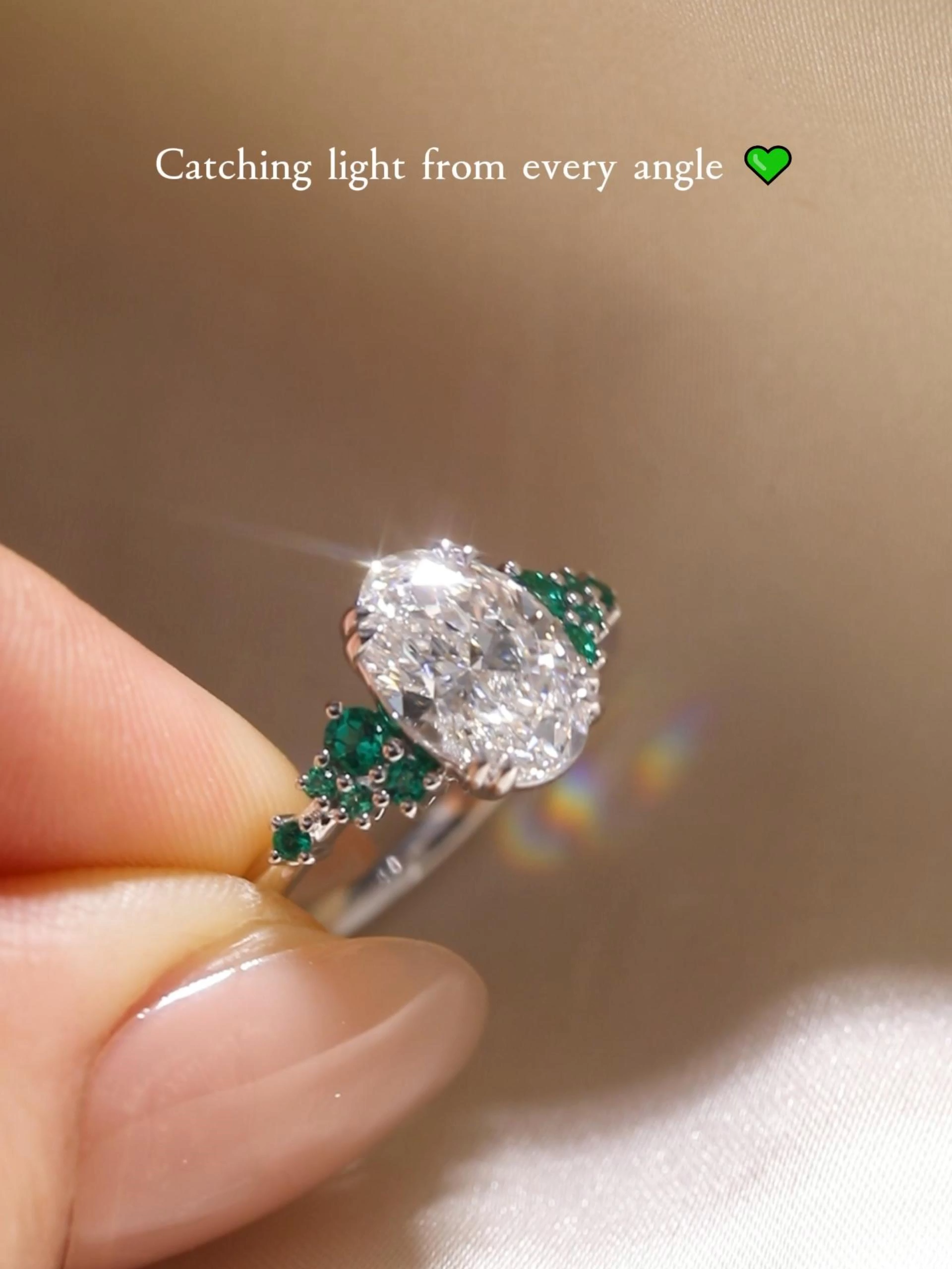 1.5ct Oval Cut Lab Grown Diamond Floral Cluster Engagement Ring in Yellow Gold