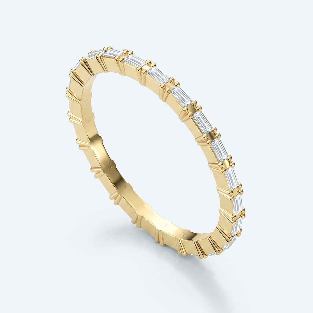 White Gold Lab Diamond Eternity Wedding Band Radiance Stacking Rings