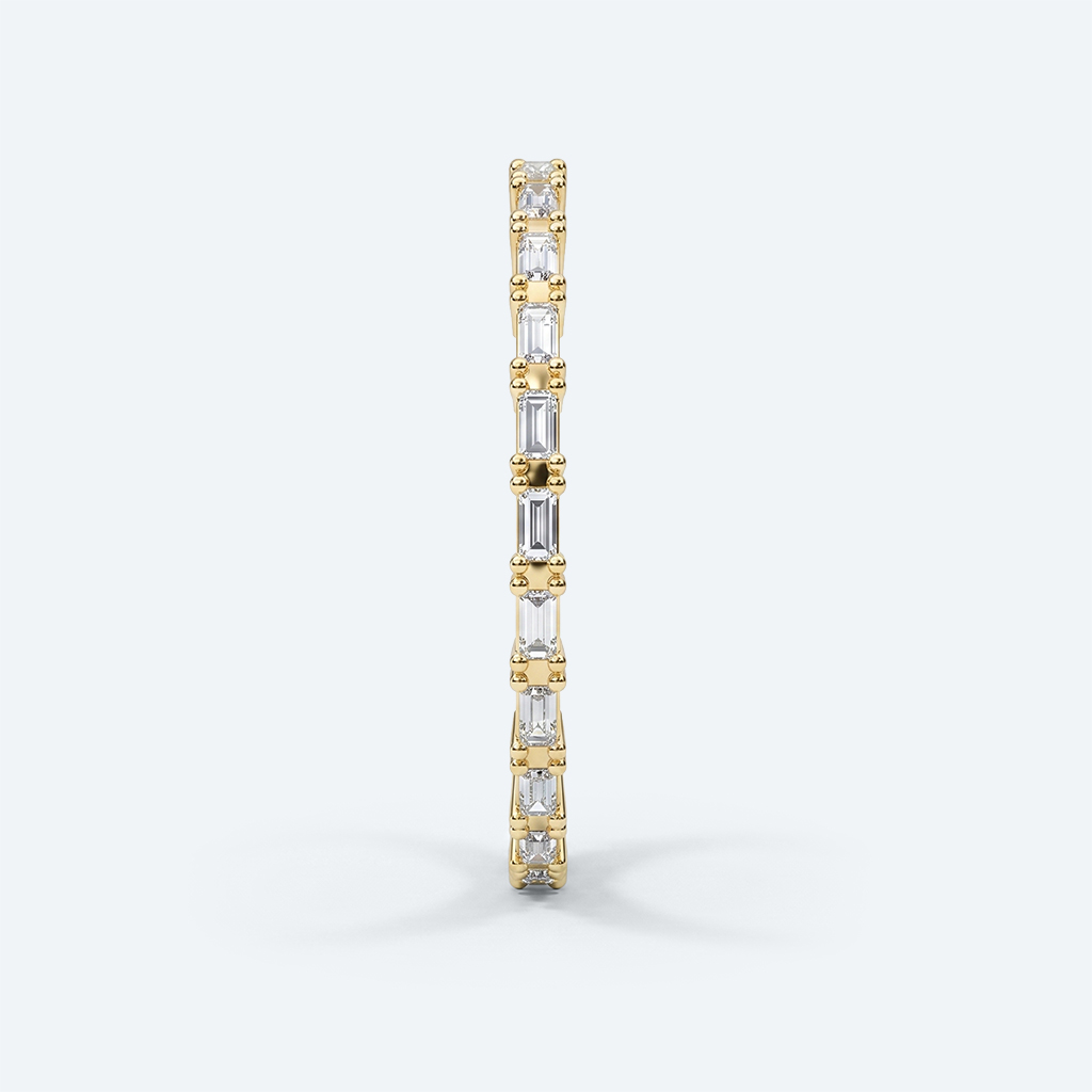 White Gold Lab Diamond Eternity Wedding Band Radiance Stacking Rings