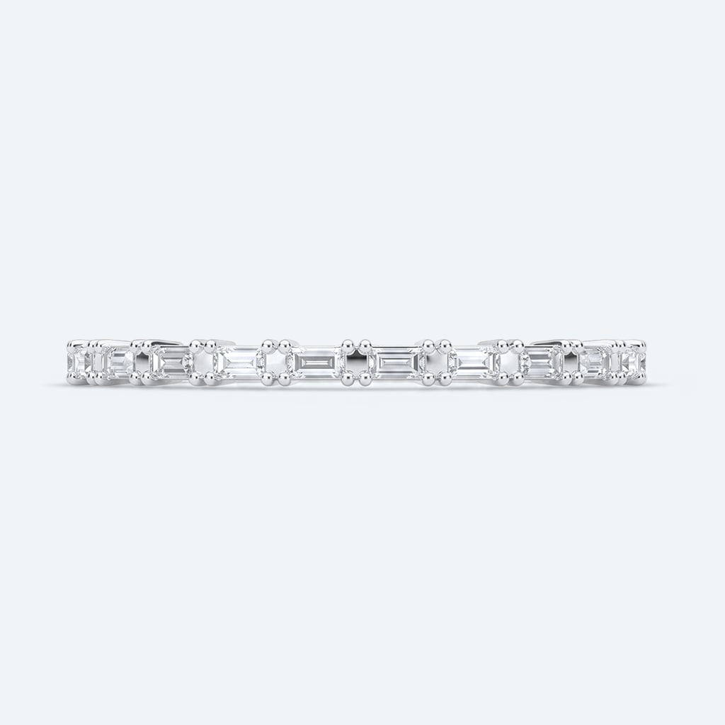 White Gold Lab Diamond Eternity Wedding Band Radiance Stacking Rings