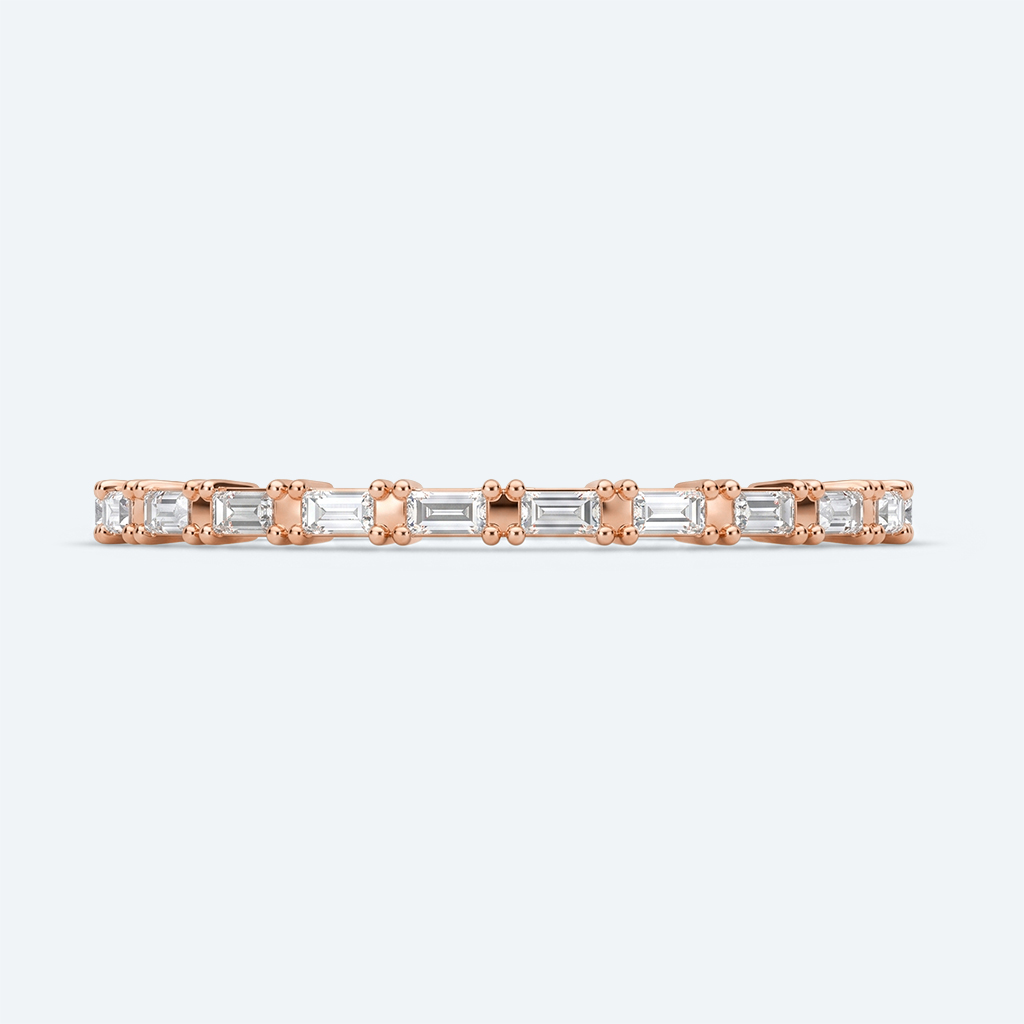 White Gold Lab Diamond Eternity Wedding Band Radiance Stacking Rings