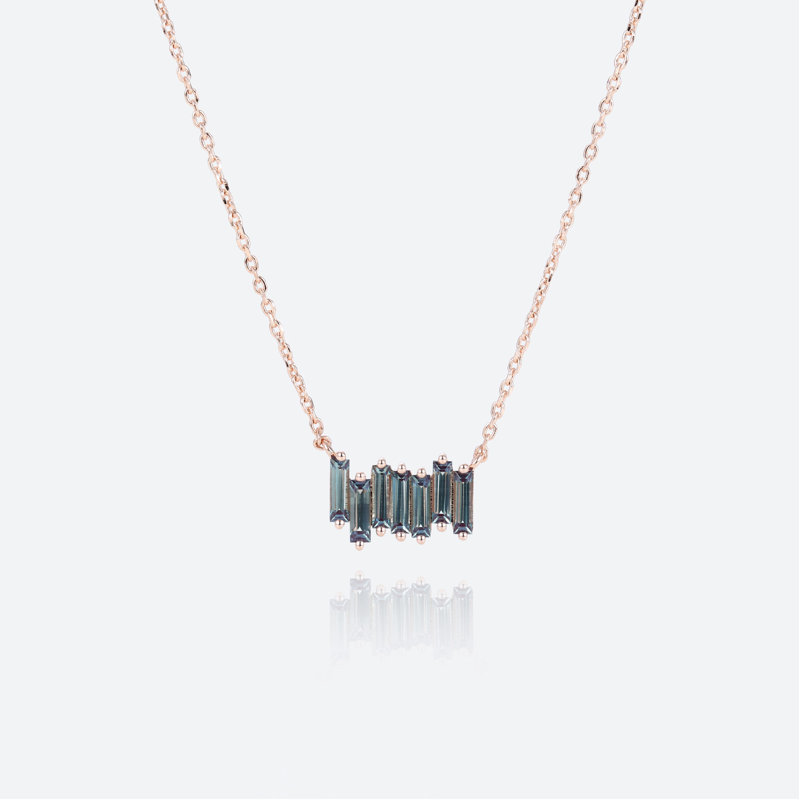 Lab Alexandrite Birthstone Necklace Pendant Necklace Necklace