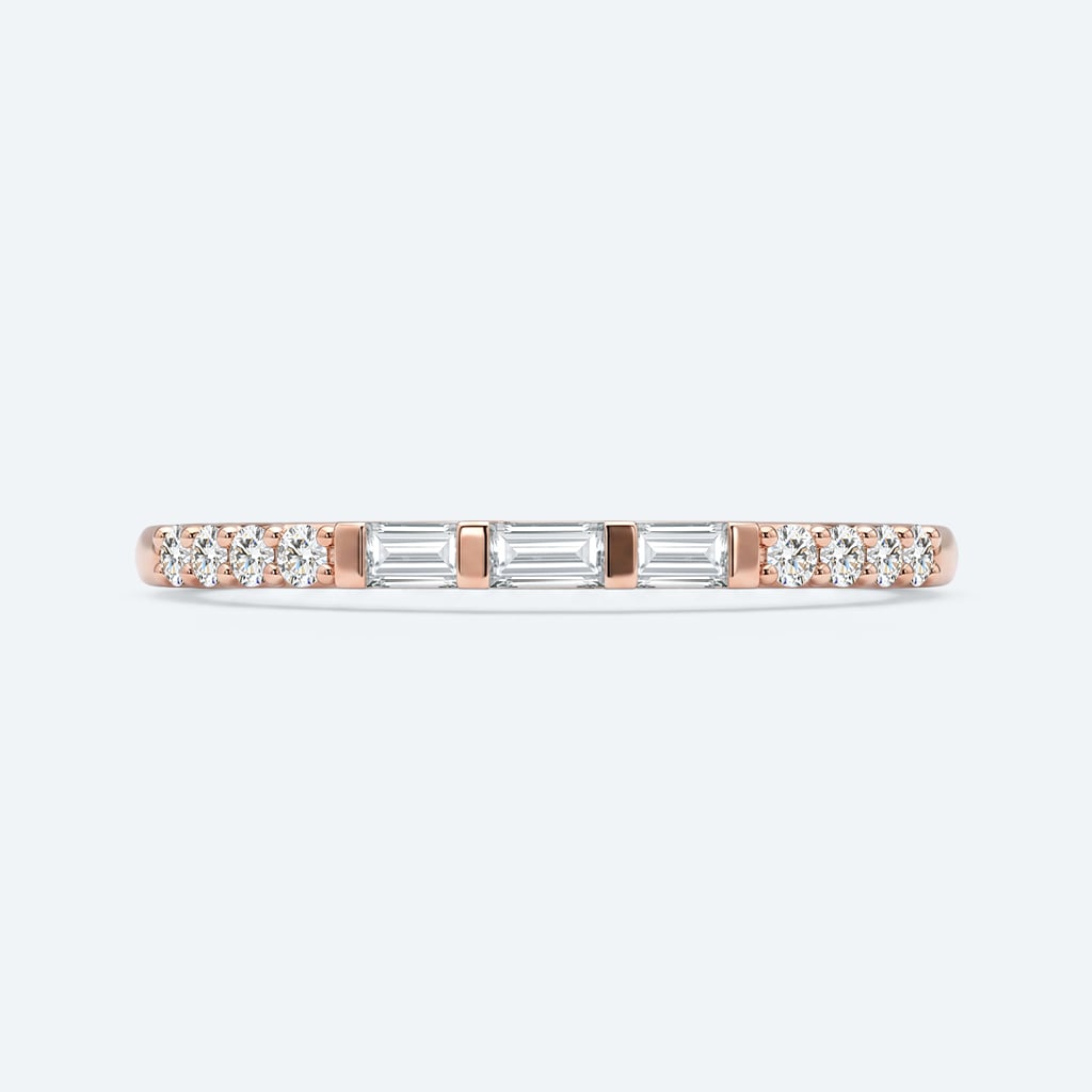 Half Eternity Lab Diamond Ring Rose Gold 0.22ct Anniversary Ring