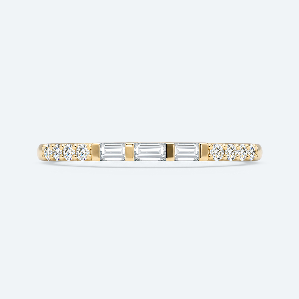 Half Eternity Lab Diamond Ring Rose Gold 0.22ct Anniversary Ring