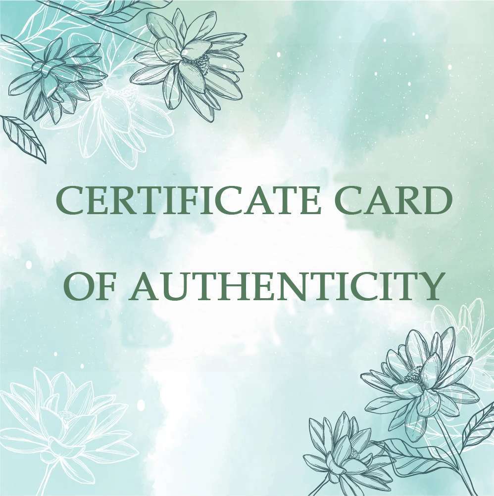CERTIFICATE CARD OF AUTHENTICITY