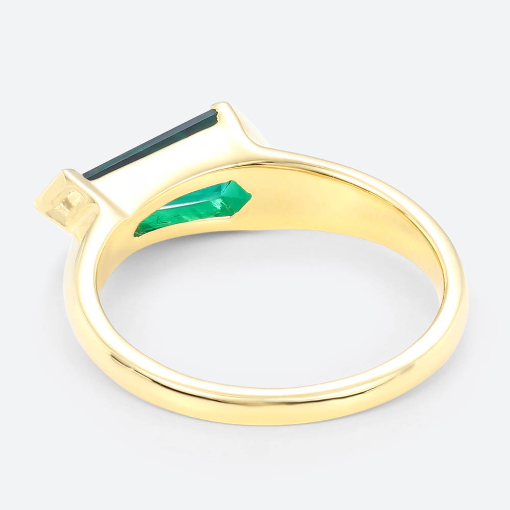 Emerald Shaped Engagement Rings Gold Emerald Birthstone Ring