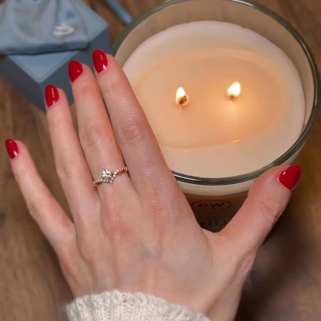 Engagement Rings Moissanite Vintage Claw Round Cut Bridal Ring