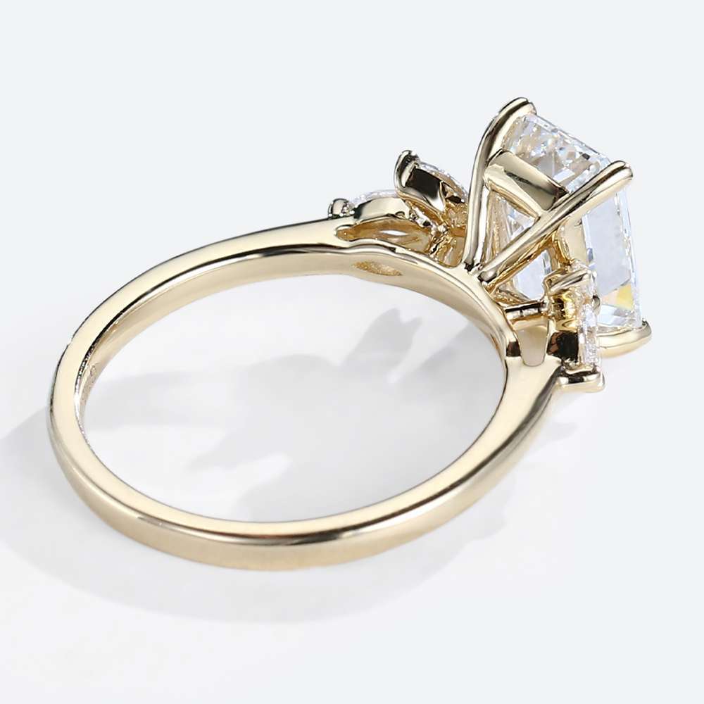 2 Ct Emerald Cut Engagement Rings 2ct Moissanite Ring Simple