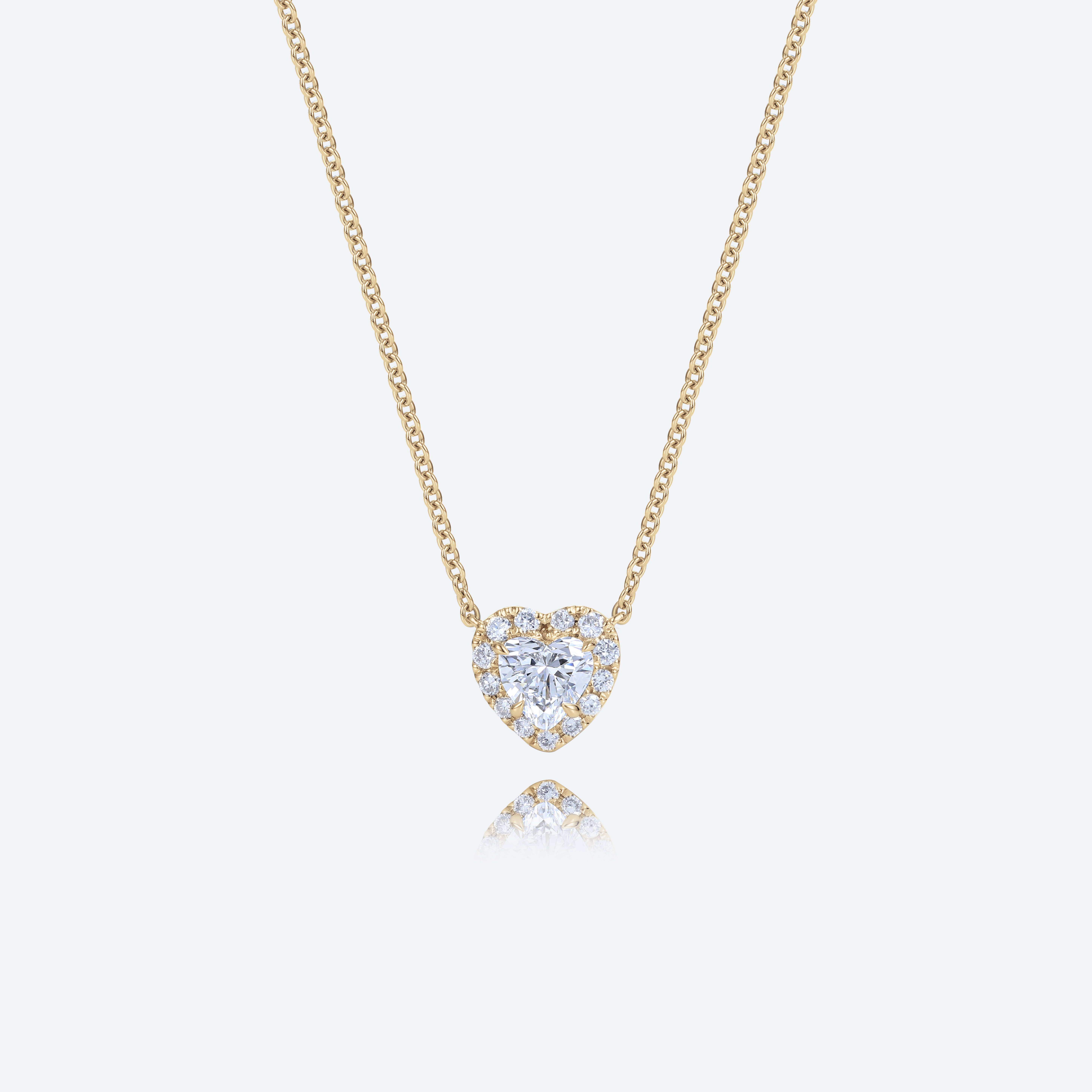 Heart Shaped Necklace White Gold 14k Necklace Lab Diamond