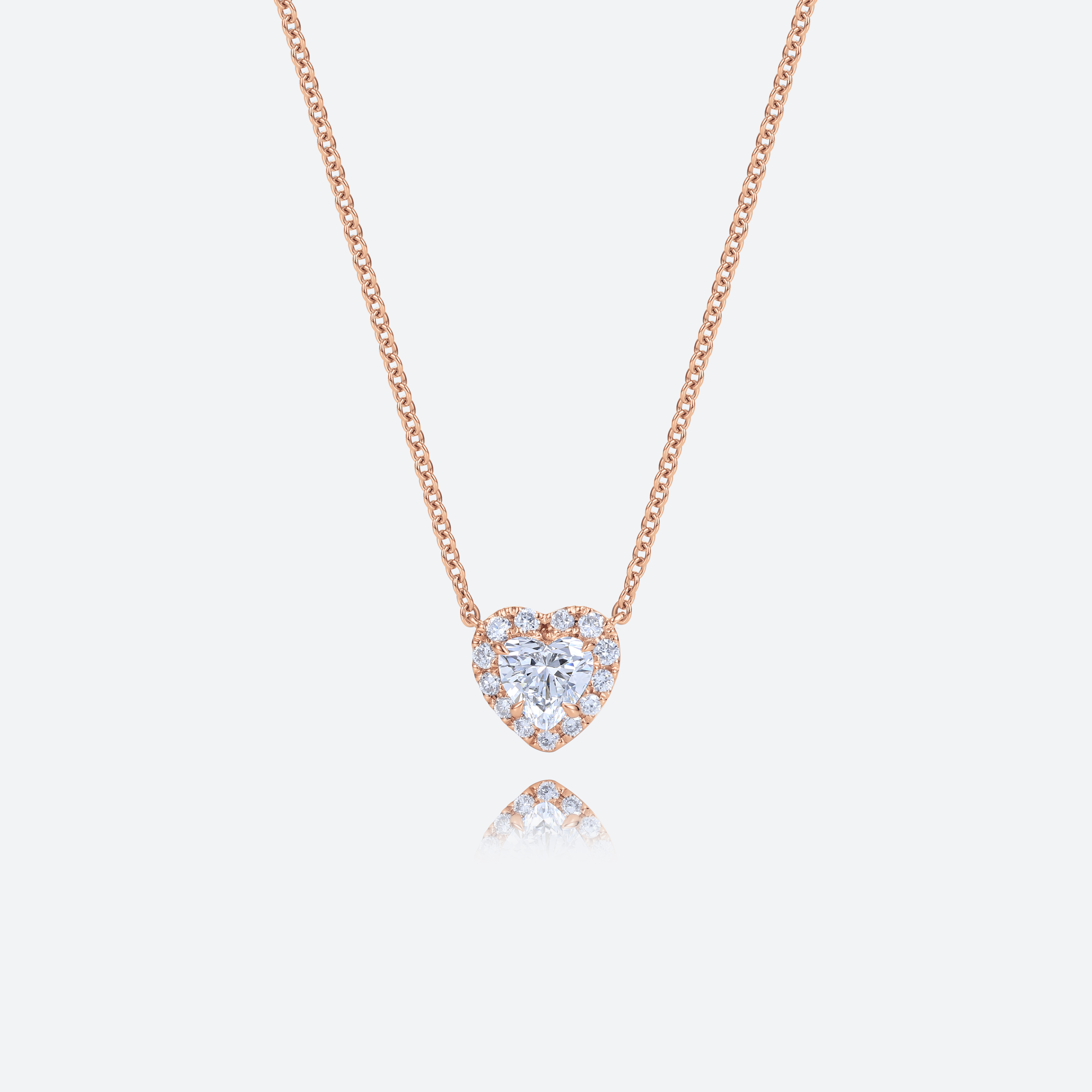 Heart Shaped Necklace White Gold 14k Necklace Lab Diamond