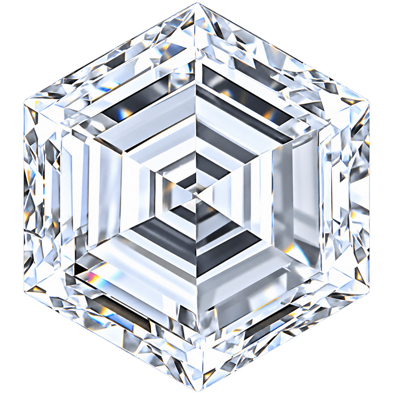Hexagon Cut Lab Grown Diamond Rings