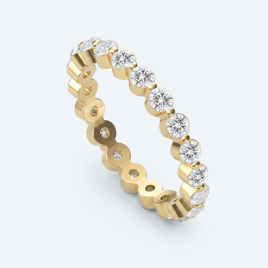 Full Eternity Eternity Wedding Rings 2.5mm Width Eternity Band