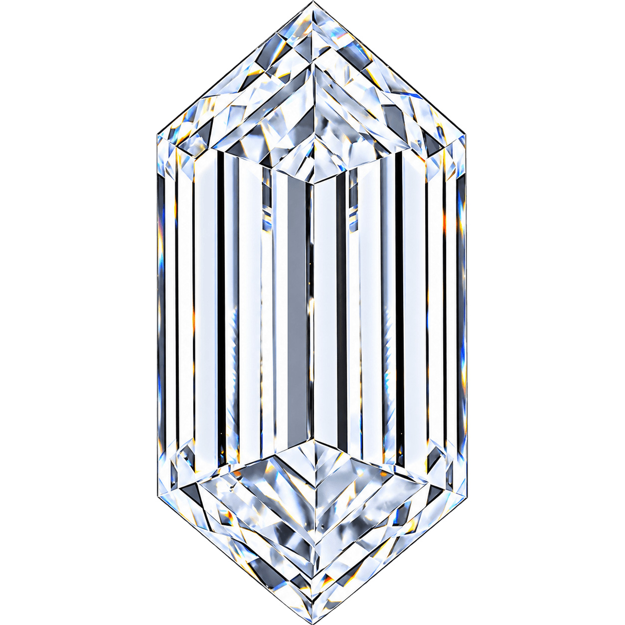 Long Hexagon Lab Grown Diamond Rings