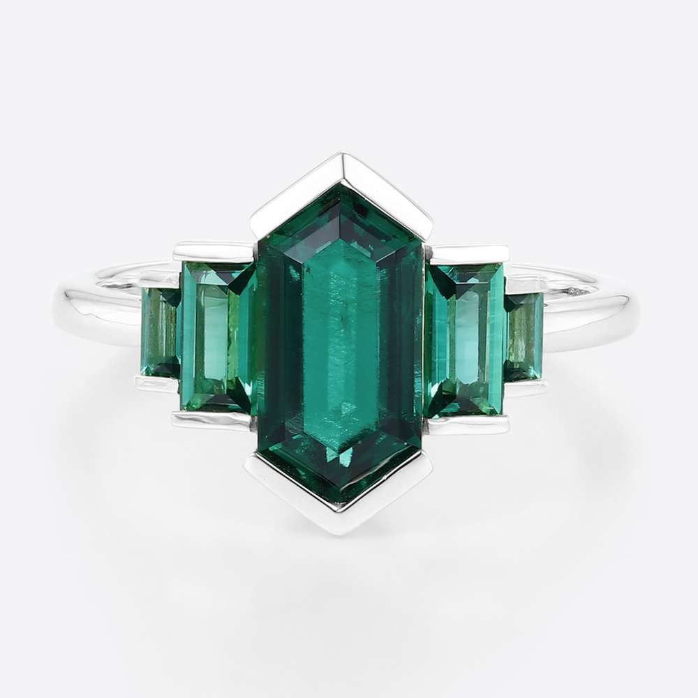 Engagement Art Deco Rings Lab Grown Emerald Jewelry Classic Rings