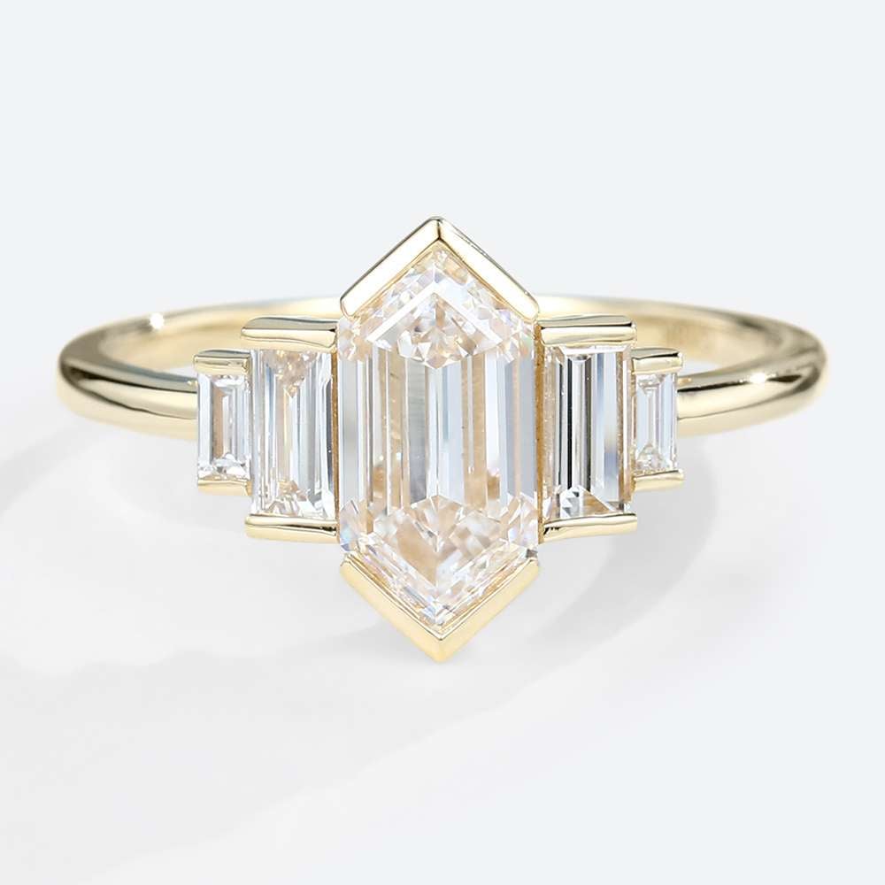 Engagement Ring Marquise Cut Moissanite Anniversary Rings Gold
