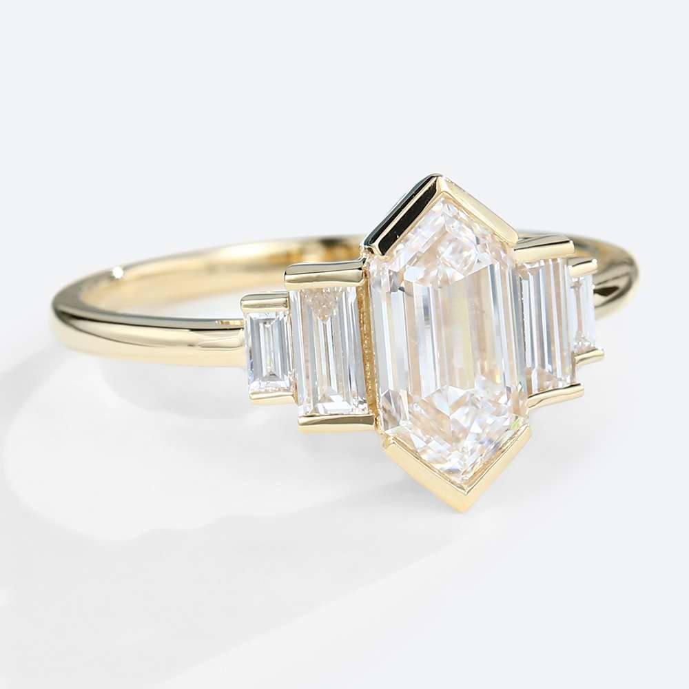 Engagement Ring Marquise Cut Moissanite Anniversary Rings Gold