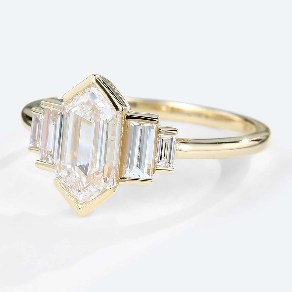 Engagement Ring Marquise Cut Moissanite Anniversary Rings Gold