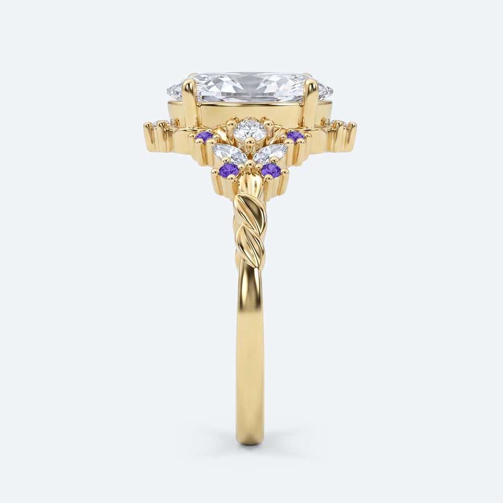 1ct Marquise Lab Grown Diamond Ring Fantasy-Inspired 4-Prong