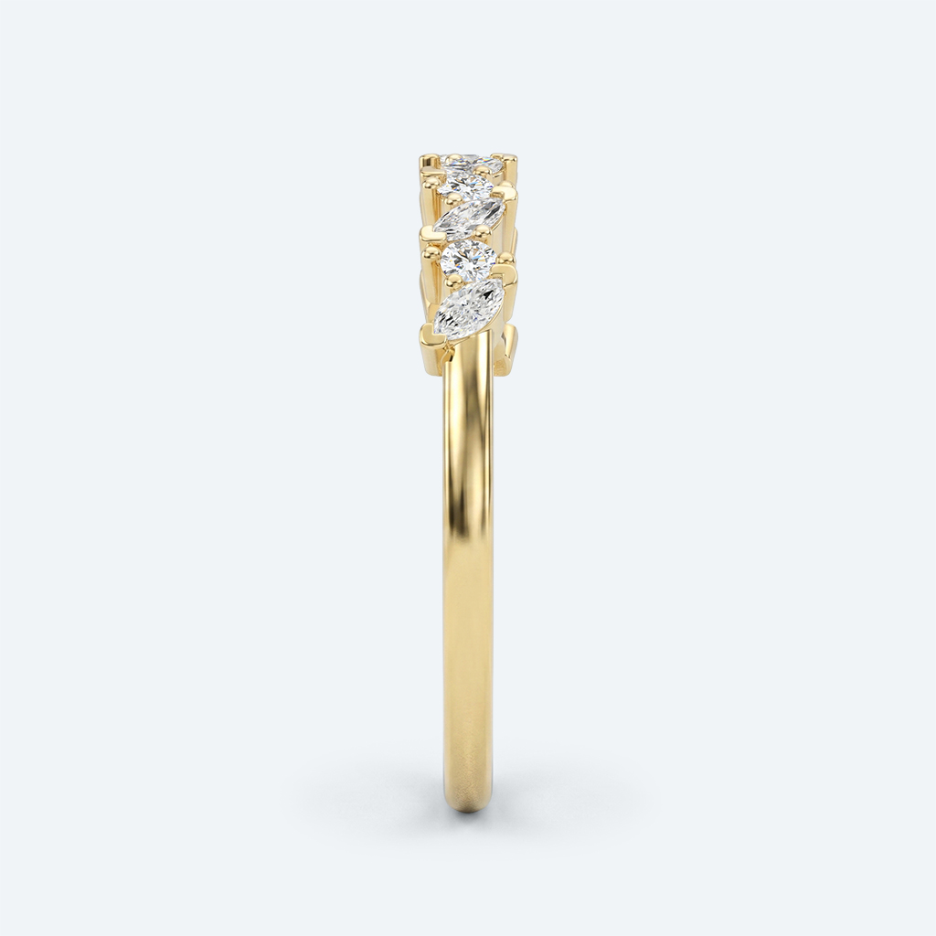 Marquise Cut Lab Grown Diamond Ring Vintage Stacked Wedding Rings (3)