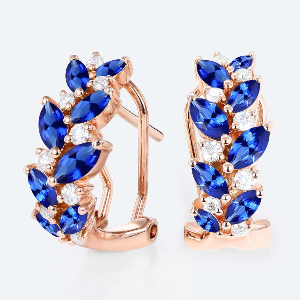 14kt Gold Hoop Earrings Mom Birthstone Earrings Clip on Earrings - LisaJewelryUS