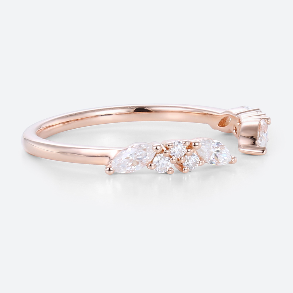 Open Band Ring​ Lab Diamond Stacking Rings Simple Ring Design