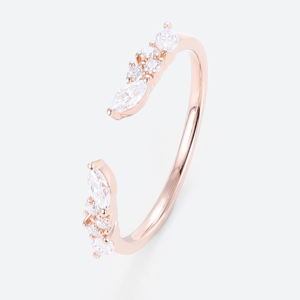 Open Band Ring​ Lab Diamond Stacking Rings Simple Ring Design