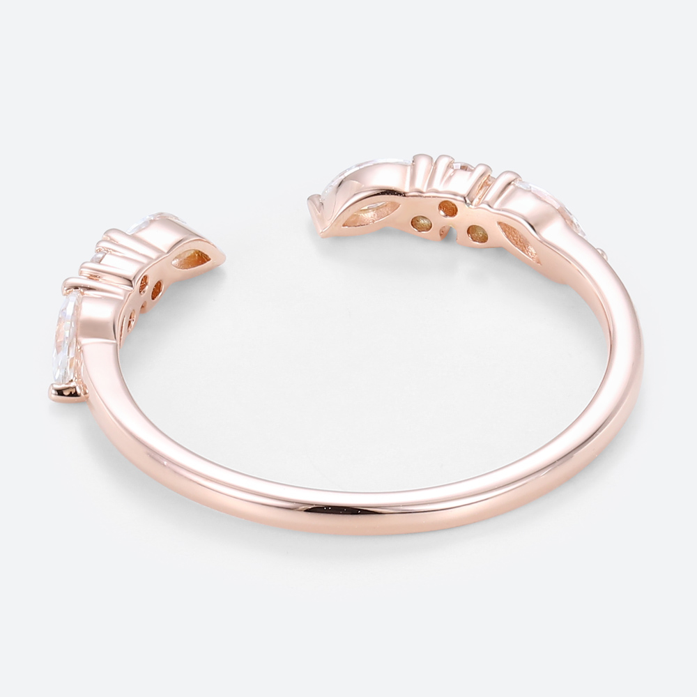 Open Band Ring​ Lab Diamond Stacking Rings Simple Ring Design