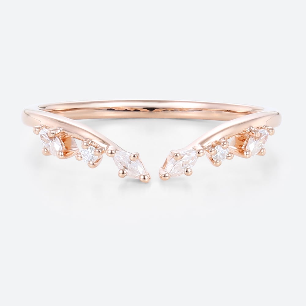 Gold Stack Rings Rose Gold Lab Grown Diamonds Jewelry