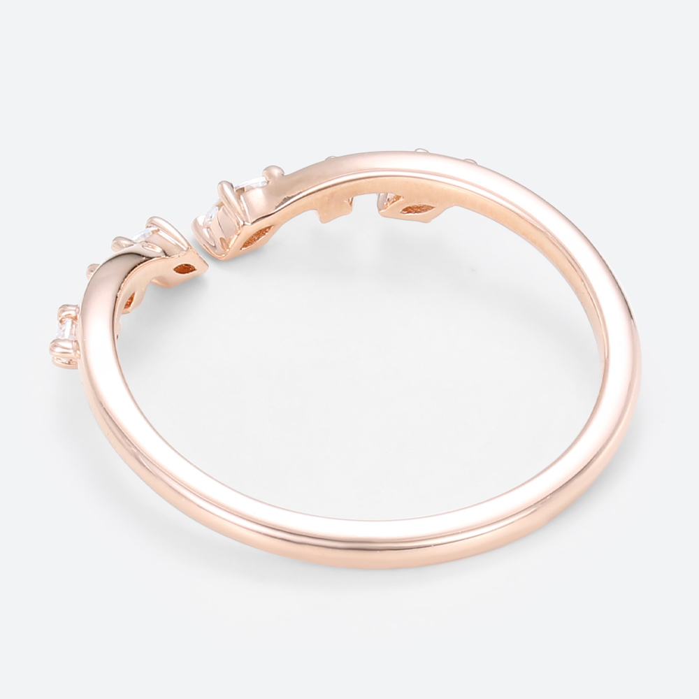 Gold Stack Rings Rose Gold Lab Grown Diamonds Jewelry