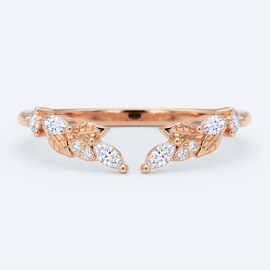 Stacked Wedding Rings Marquise Lab Diamond Rings Open Ring