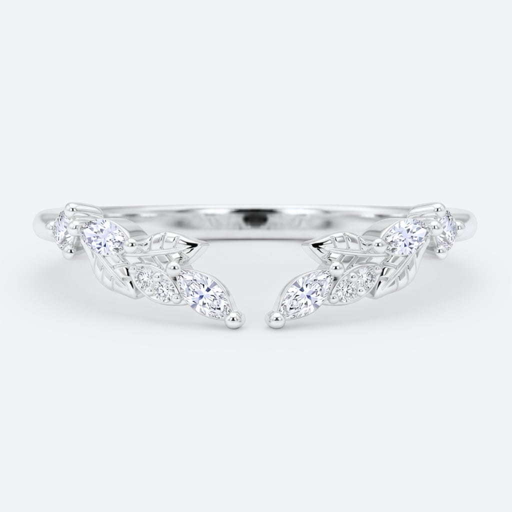 Stacked Wedding Rings Marquise Lab Diamond Rings Open Ring
