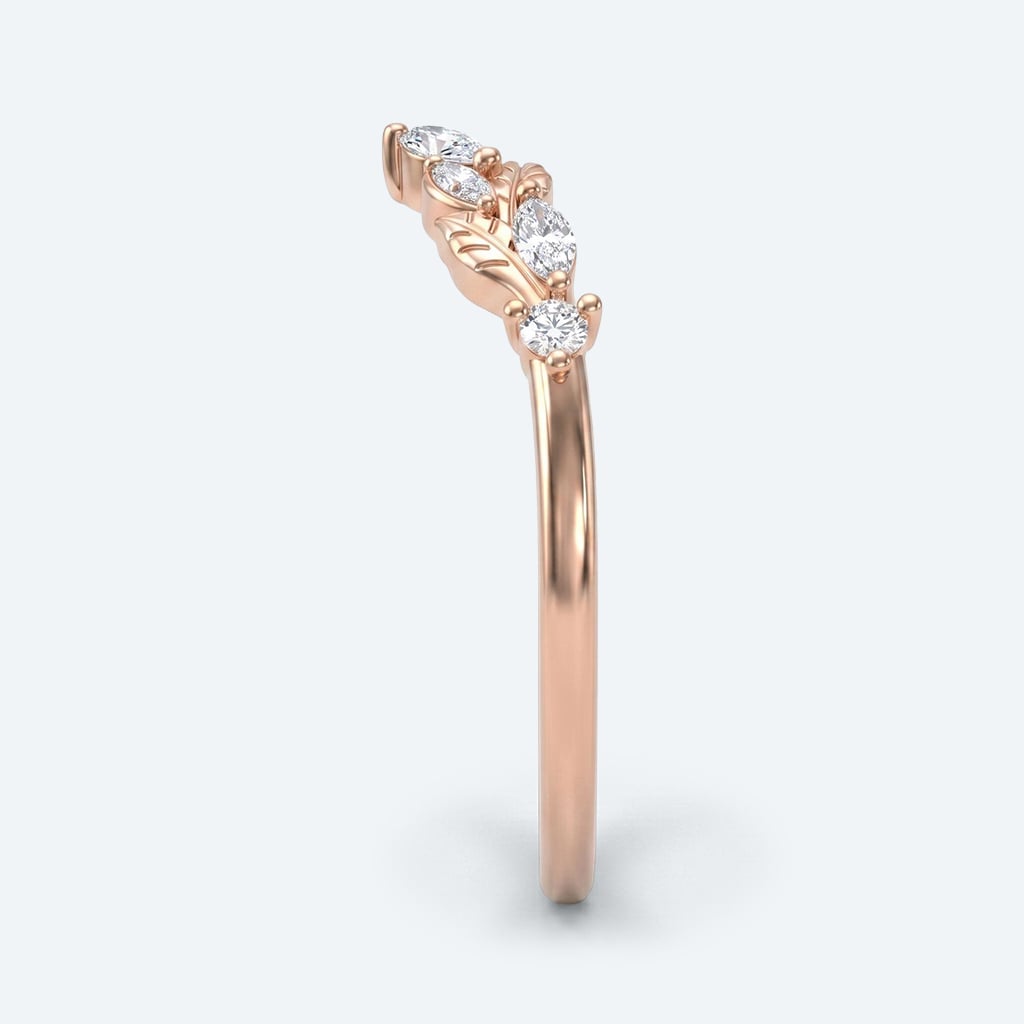 Stacked Wedding Rings Marquise Lab Diamond Rings Open Ring