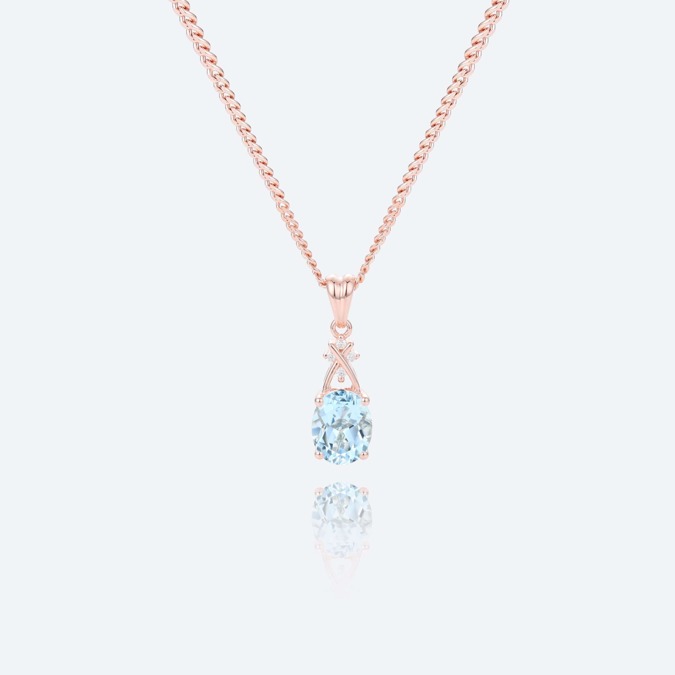 Mothers Necklaces with Birthstones Rose Gold Necklaces for Women