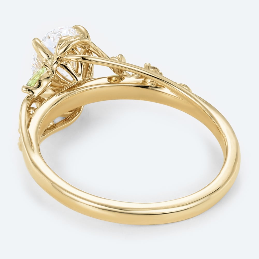Lab Grown Diamonds Oval Engagement Rings Gold Promise Ring