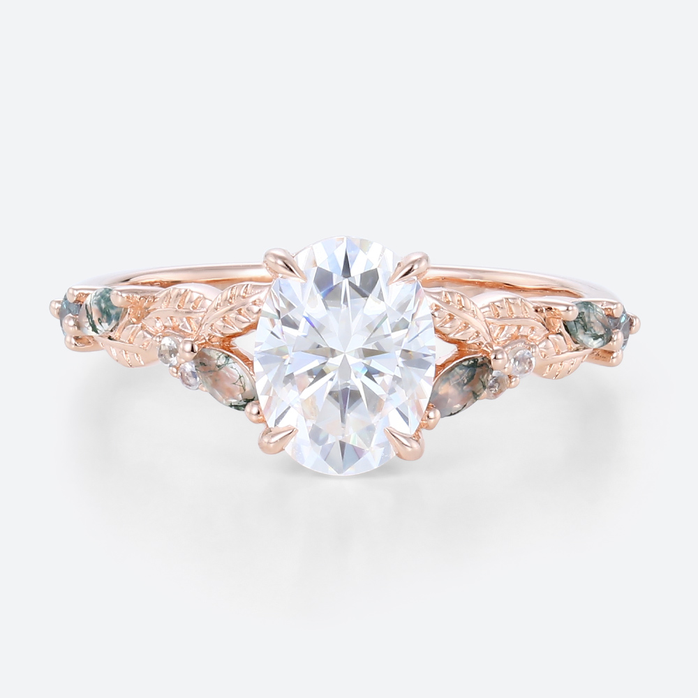 1.5 carat oval cut lab grown diamond ring multi colored gemstone ring