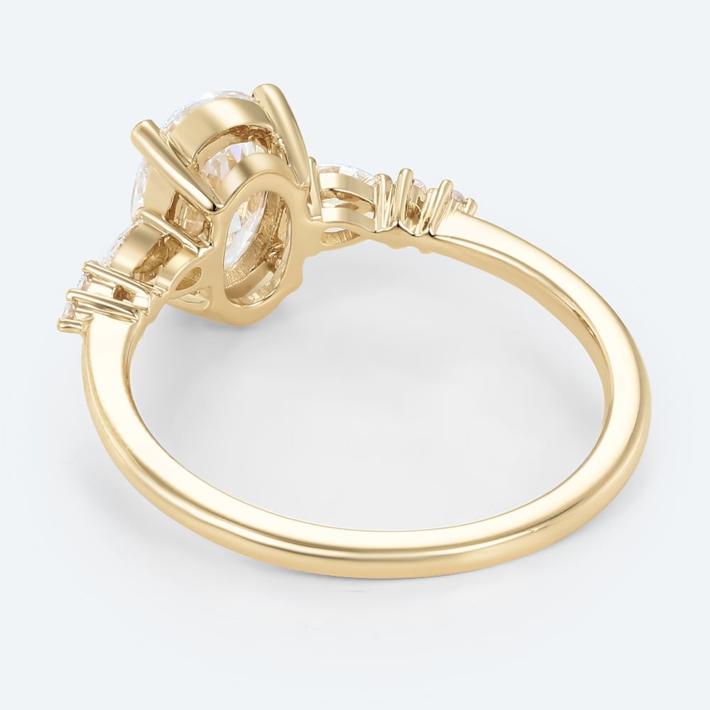 Diamond Rings Lab Grown Oval Engagement Rings Bridal Ring