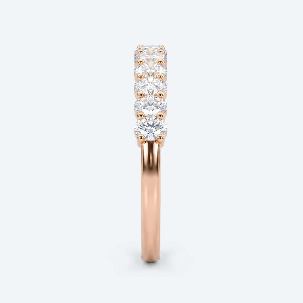 Oval Cut Lab Grown Diamond Wedding Bands Half Eternity Stacked Wedding Rings