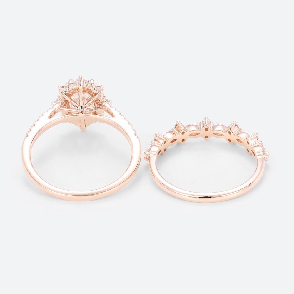 Oval Halo Engagement Rings Lab Diamonds Unique Bridal Ring Sets