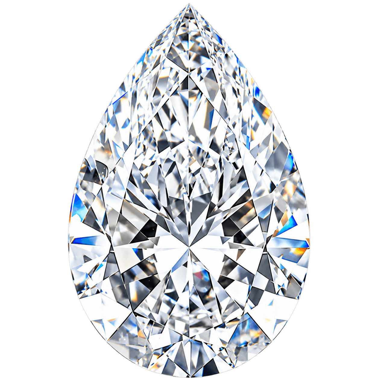 Pear Cut Lab Grown Diamond Rings