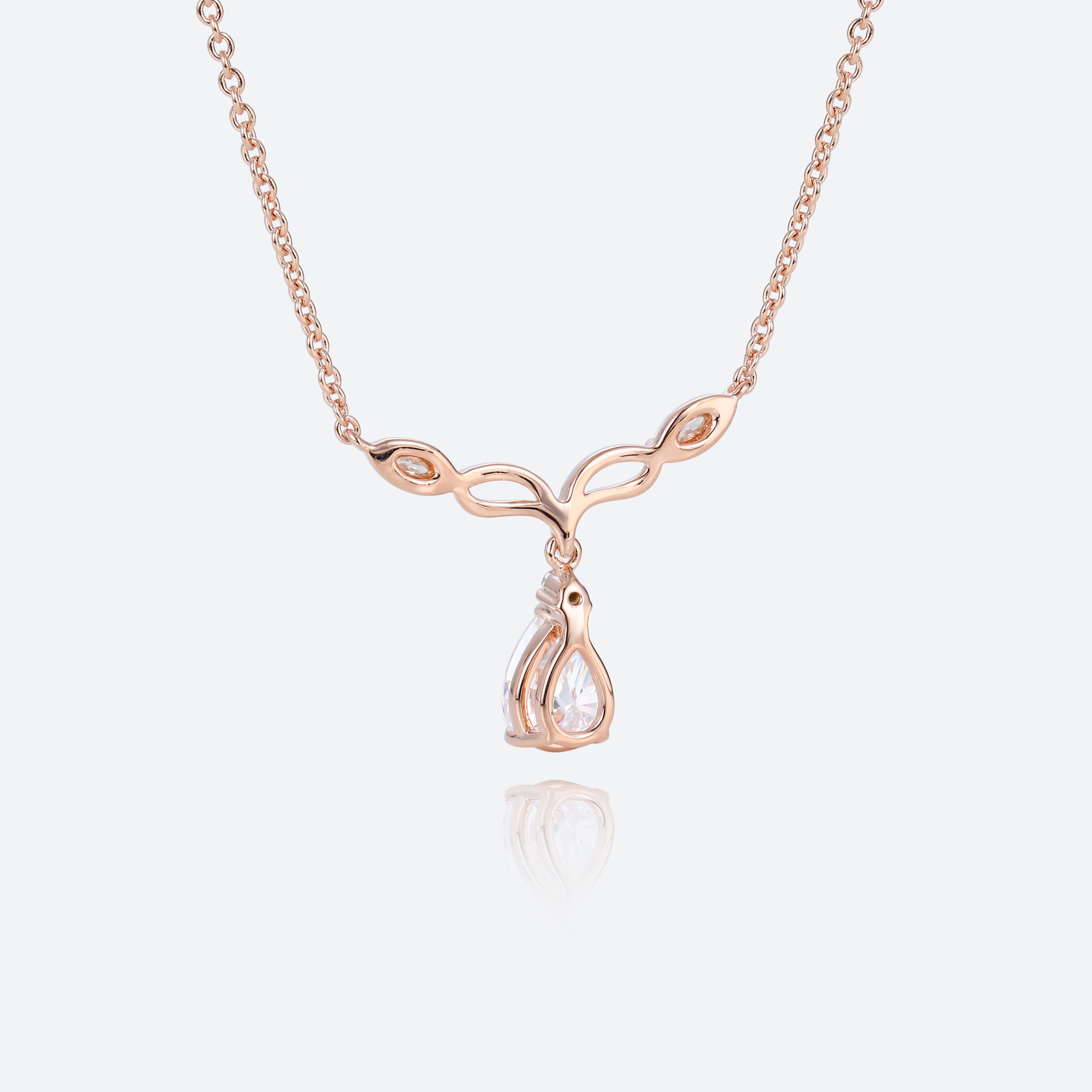 Pear Shaped Lab Diamond Infinity Necklace Chic Sophistication Pendant (4)