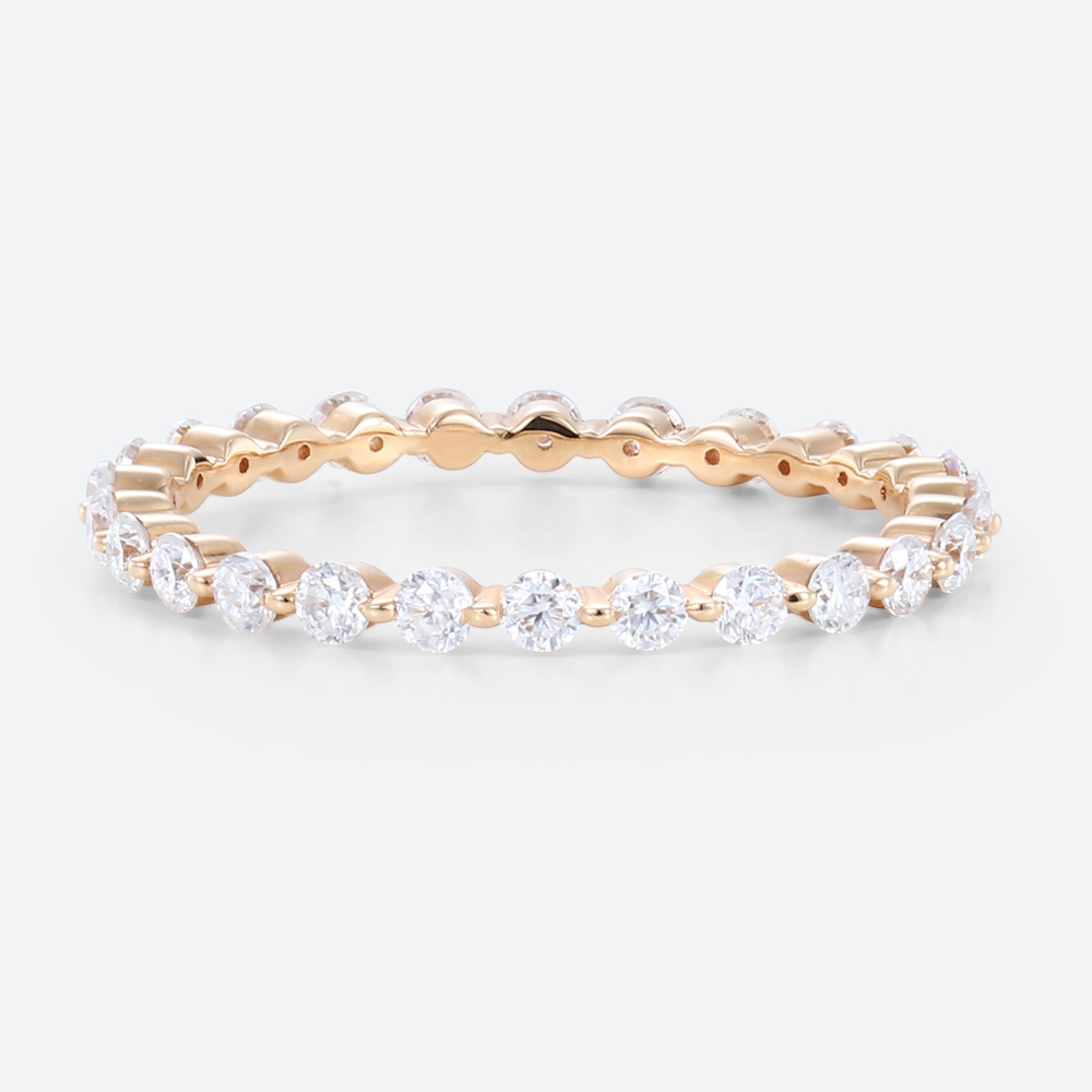 Best Lab Created Diamond Rings Gold Simple Stacked Wedding Rings