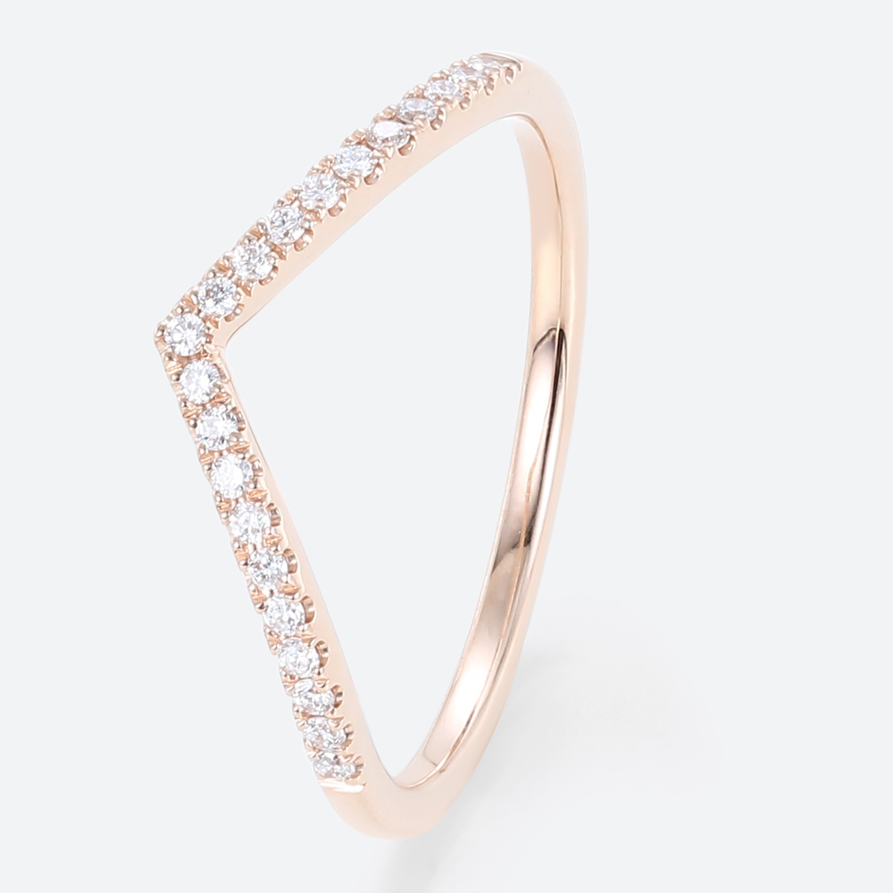 Lab Made Diamonds Rings Stacked Wedding Rings Simple Gold Ring