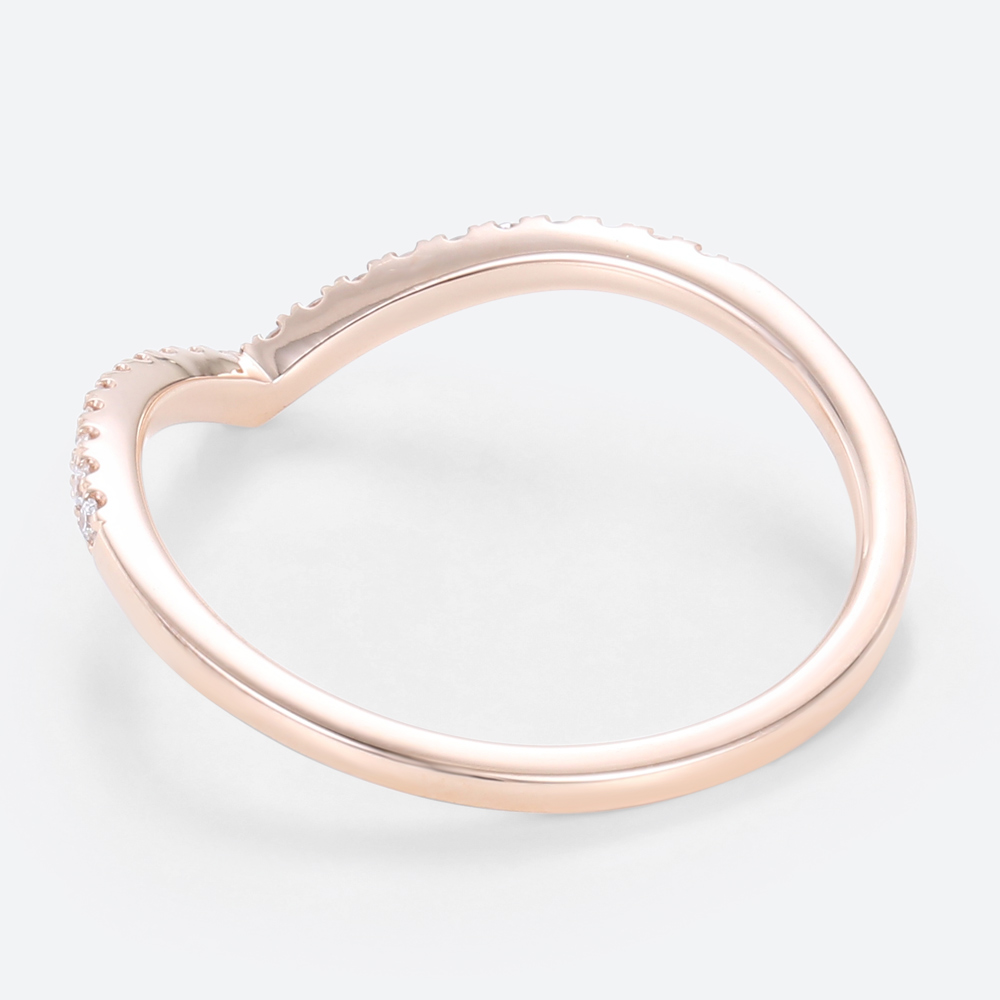 Lab Made Diamonds Rings Stacked Wedding Rings Simple Gold Ring