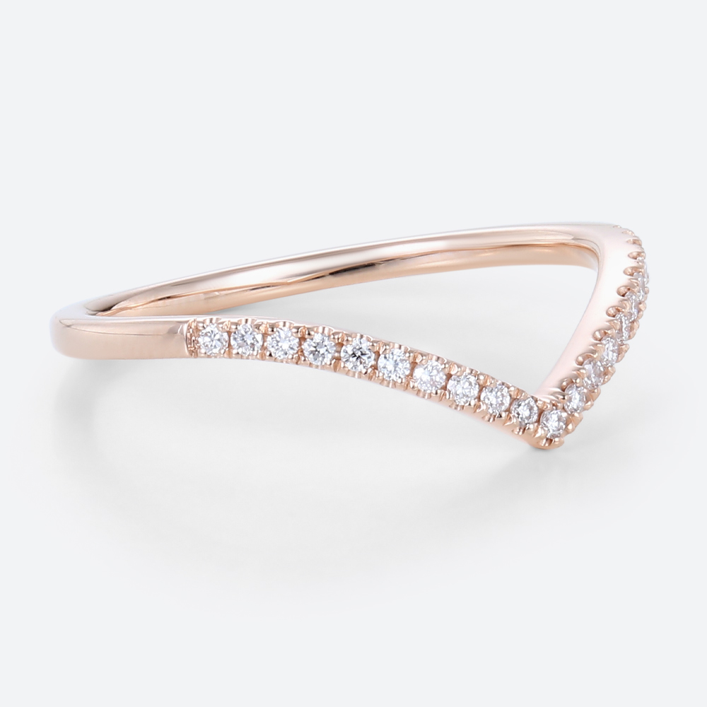 Lab Made Diamonds Rings Stacked Wedding Rings Simple Gold Ring