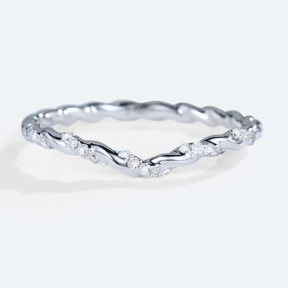Wedding Ring Lab Grown Diamond Petite Twist Diamond Eternity Ring