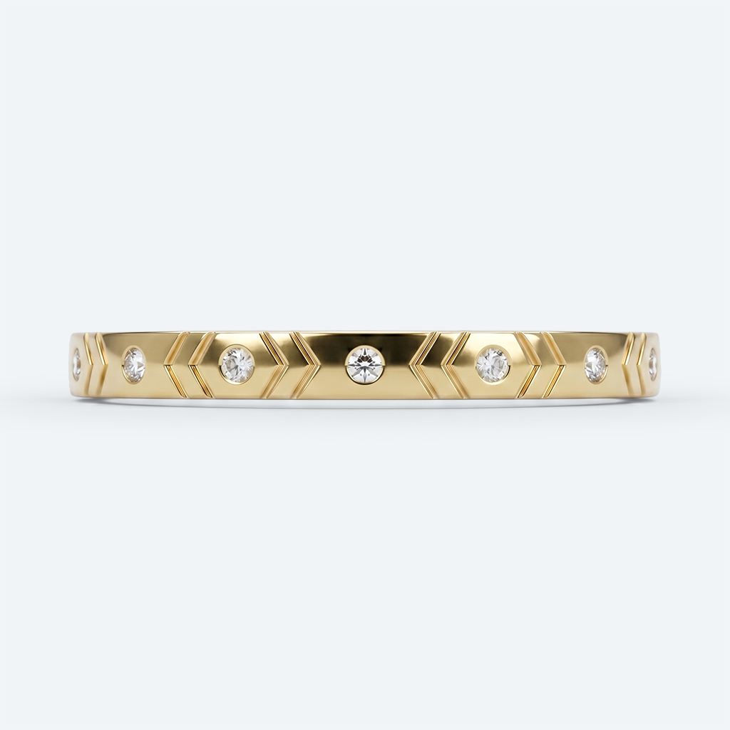 Simple Gold Wedding Band Lab Created Diamond Eternity Rings