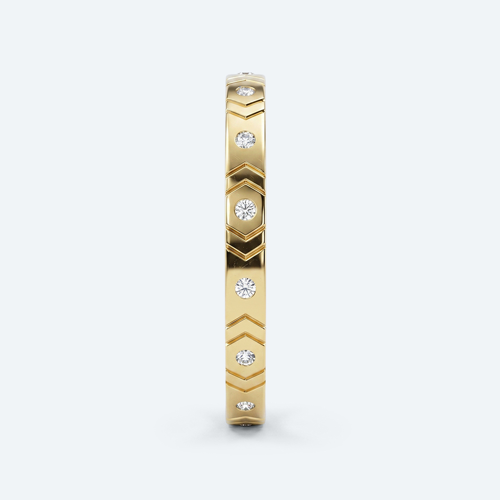 Simple Gold Wedding Band Lab Created Diamond Eternity Rings