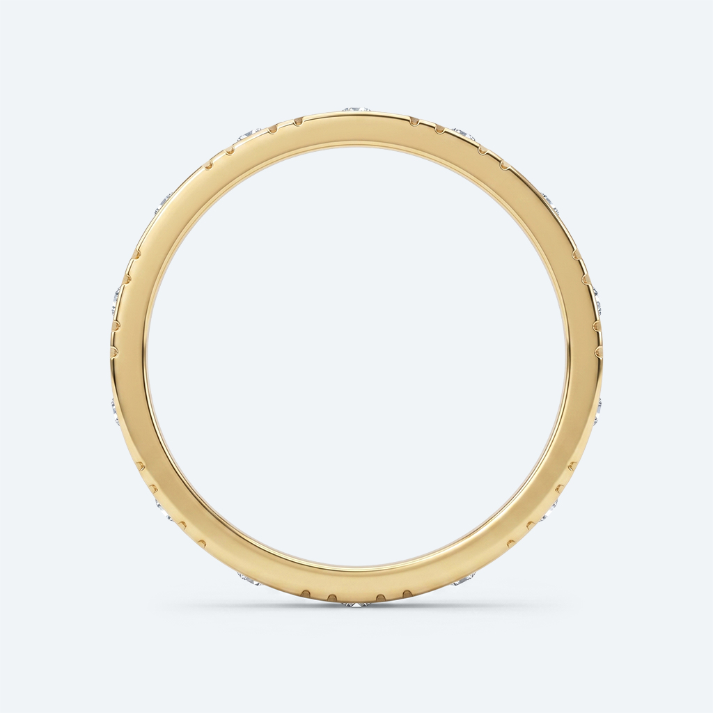 Simple Gold Wedding Band Lab Created Diamond Eternity Rings