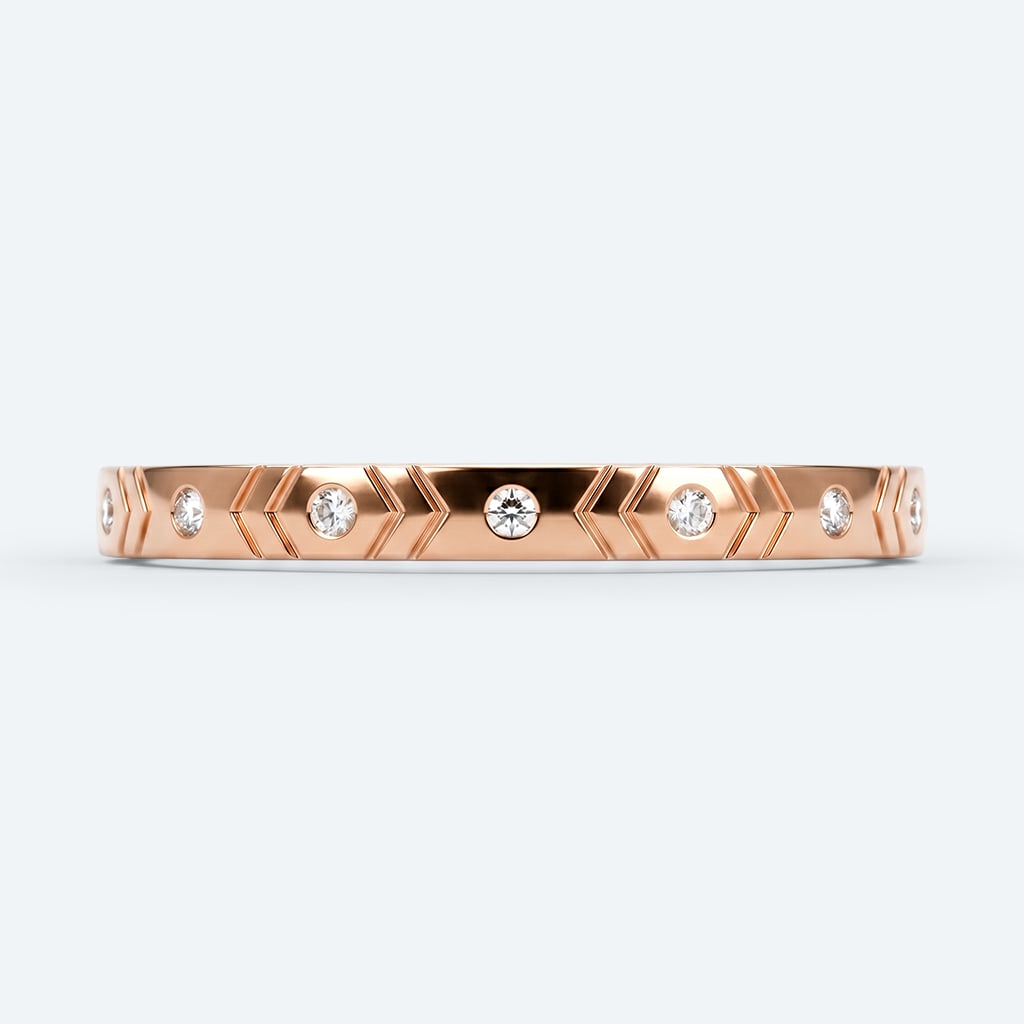 Simple Gold Wedding Band Lab Created Diamond Eternity Rings