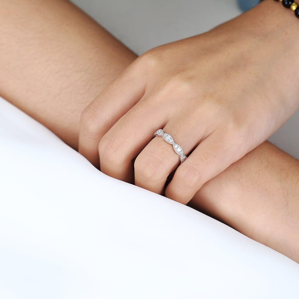 Jewelry Rings White Gold Lab Created Diamond Wedding Rings